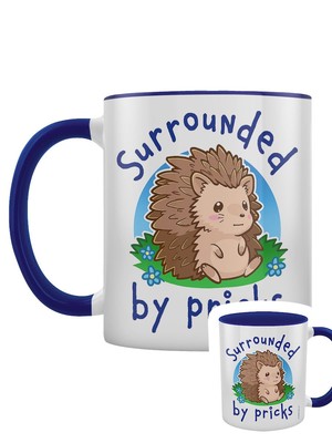 Surrounded By Pr*cks blau innen zweifarbig Becher
