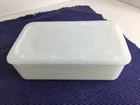 McKee White Rectangle Refrigerator Jar & Lid Set Vintage Milk Glass Storage Dish