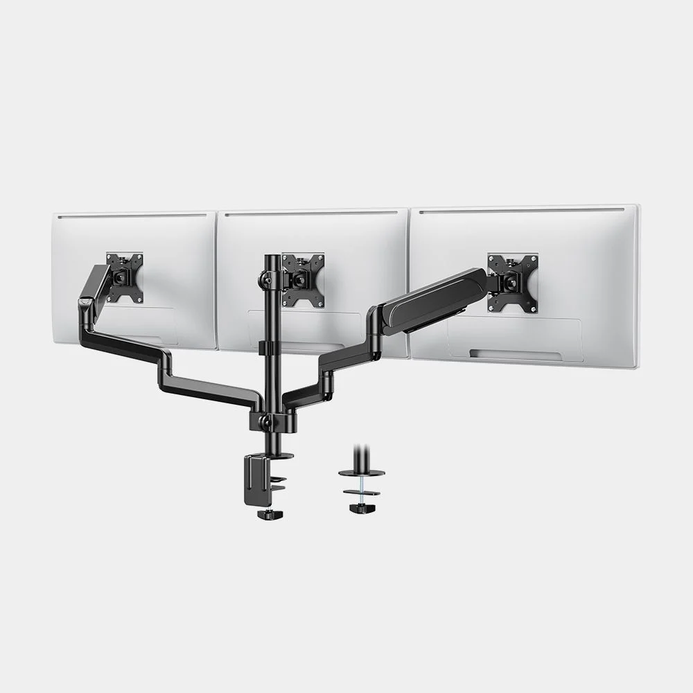 3x24″ Triple Screen Monitors - Gas Lift Arm Stand - (1920 x 1080) - 3xHDMI