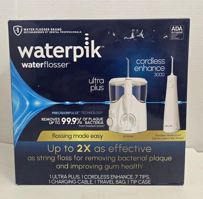 Waterpik Water Flosser Ultra Plus + Cordless Enhance 3000 SEALED BOX