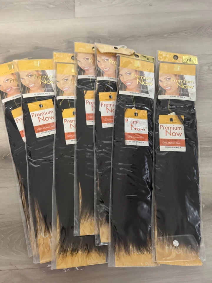 Sensationnel Premium Now Human Hair Euro Straight 14” lot of 7 — 第 4/4 张图片