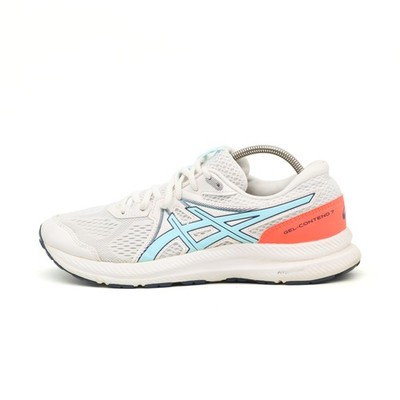ASICS Damen GEL-Contend 7 Sportschuhe Weiß/Blau/Koralle Low-Top Laufschuhe EU 40