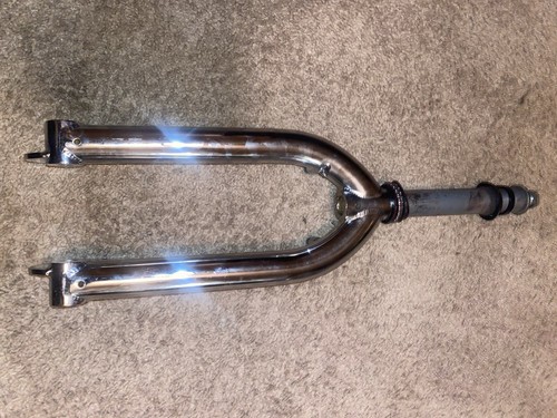 2000s GT Cr-Mo Freestyle BMX Fork 1 1/8" Chrome 20" U-Brake Midschool - Picture 7 of 9