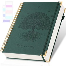Spiral Notebook, College Ruled Notebook, 8" x 10", 300 Pages Leather Journals...