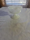 vintage white milk glass candy dish