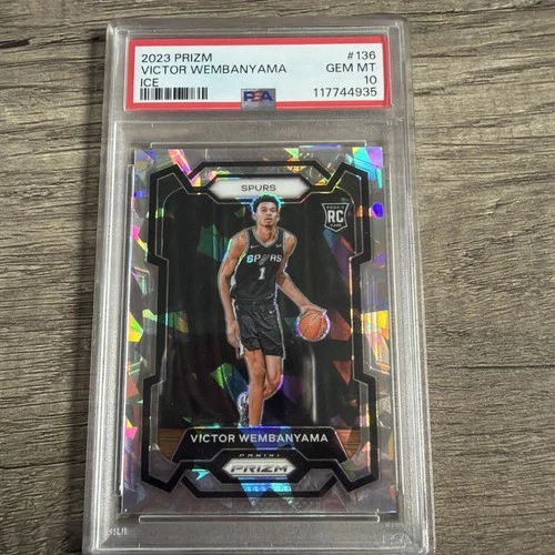 Victor Wembanyama 2023 Panini Prizm #136 Ice Rookie RC PSA 10
