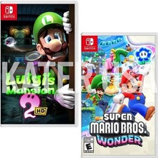 Luigi's Mansion 2 HD  Super Mario Bros. Wonder Switch New Game Bundle ON HAND