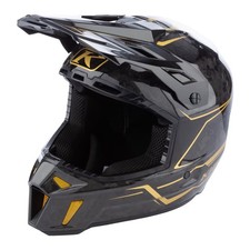 Klim F3 Carbon Pro Helmet ECE - Forged Gold Vein Snowmobile Helmet Sample