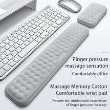 Keyboard Mouse Wrist Rest Pad Set-Gel Support Cushion with Memory Foam Comfort