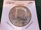 1964 AU  Kennedy Half Dollar 90% Silver