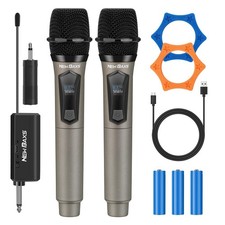 Wireless Microphones,Dual Karaoke Microphone System,Microfonos Inalambricos w...
