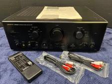 _-WORKING w/ Remote !-_ ONKYO Integra A-807 80 Wpc Integrated Stereo Amplifier