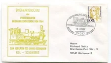 D37631 Centenary Railroad Kiel - Schönberg Trains Locomotives Railroad Cover Ger