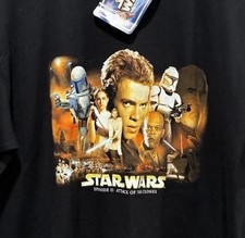 NWT Vintage 2002 Star Wars Ep 2 RARE Anakin Skywalker Shirt Size XL