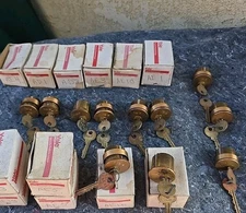 23 Yale Mortise Lock Cylinder 1-1/8"  Brass  1152 NOS + Used US10 O Bitting GA