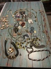 lot of vintage costume jewelry