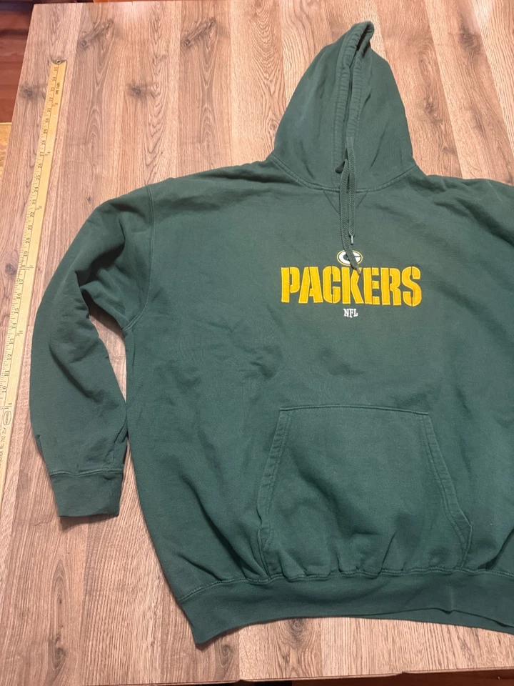 Ropa del equipo de la NFL Sudadera con capucha para hombre Grande Green Bay Packers Sudadera Pullover Foto 3 de 4