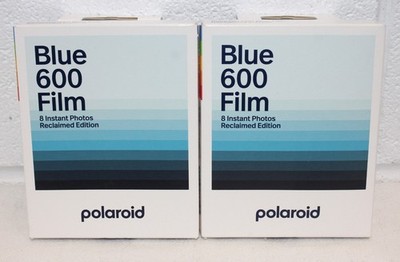 LOT OF 2 PACKS! Polaroid RECLAIMED BLUE 600 Film, 16 photos, COLD STORED! 01/23