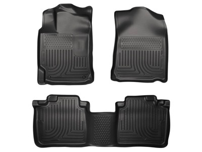 Husky WeatherBeater Front/2nd Row Floor Mats 3pc Fits 2009-2011 Toyota Venza Blk