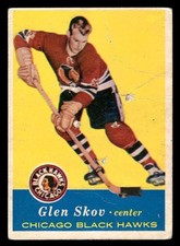 1957 Topps Hockey #30 Glen Skov PR