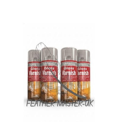 4x 400ml Glanzlack Spray kratzfest, UV-beständig, schnelltrocknender Decklack