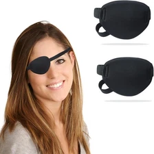 2 pcs Black Eye Patches for Adults Kids,Eye Patch Left or Right... 