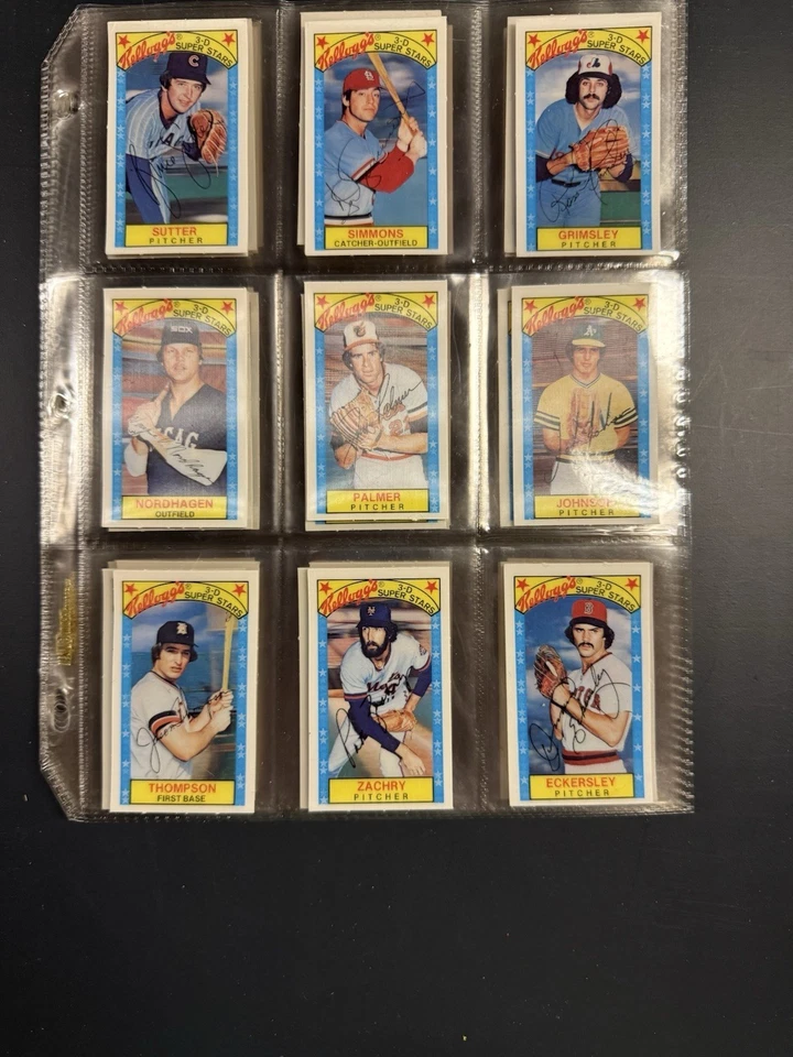 Kellogg’s 3-D Super Stars 1979 Complete Set 1-60. EX-NM. *Porter Card Cracked - Image 3 of 4