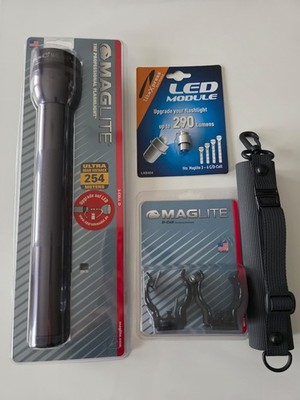MAGLITE USA 3-Cell D Taschenlampe 31,5 cm + LED Modul + Zubehör NEU und OVP !!