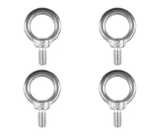 4 Pieces Stainless Steel 316 3/8" Lifting Eye Bolt 3/8" UNC Marine Grade Thre...