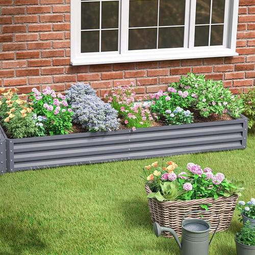 Steel Planter Raised Garden Bed Elevated Planter Box Balcony Deck to Planting - Picture 5 of 13