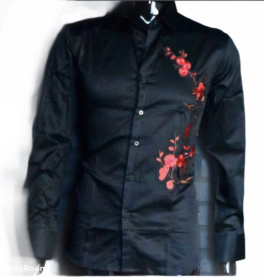 MEN'S BARABAS ROSE DESIGN SHIRT-WHITE - Image 4 of 4