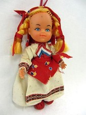 Dutch Girl 4.5" tall plastic Doll - Netherlands - can be hung
