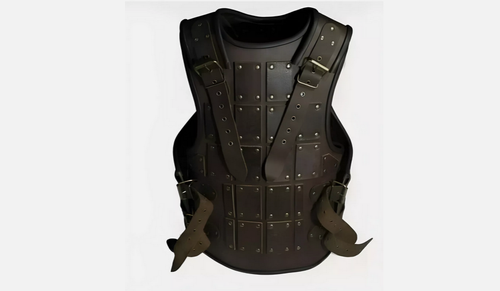 Medieval Viking Leather Body Armor LARP Cosplay Costume Brown Breastplate - 第 1/2 張圖片