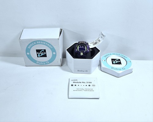 Casio Baby-G Womens Digital Watch Purple W/ Green Accents - BG1005M-6