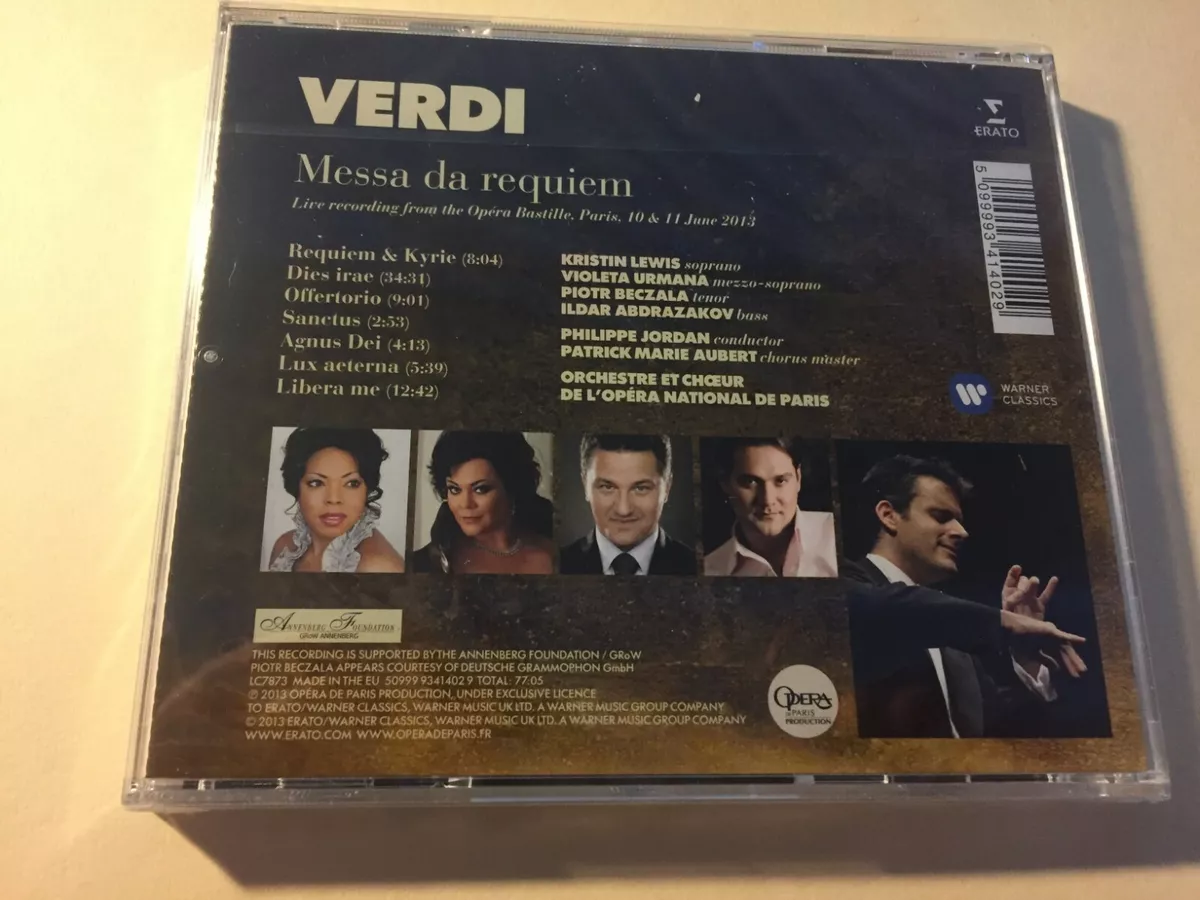 Verdi: Requiem - Philippe Jordan - CD New Sealed 5099993414029