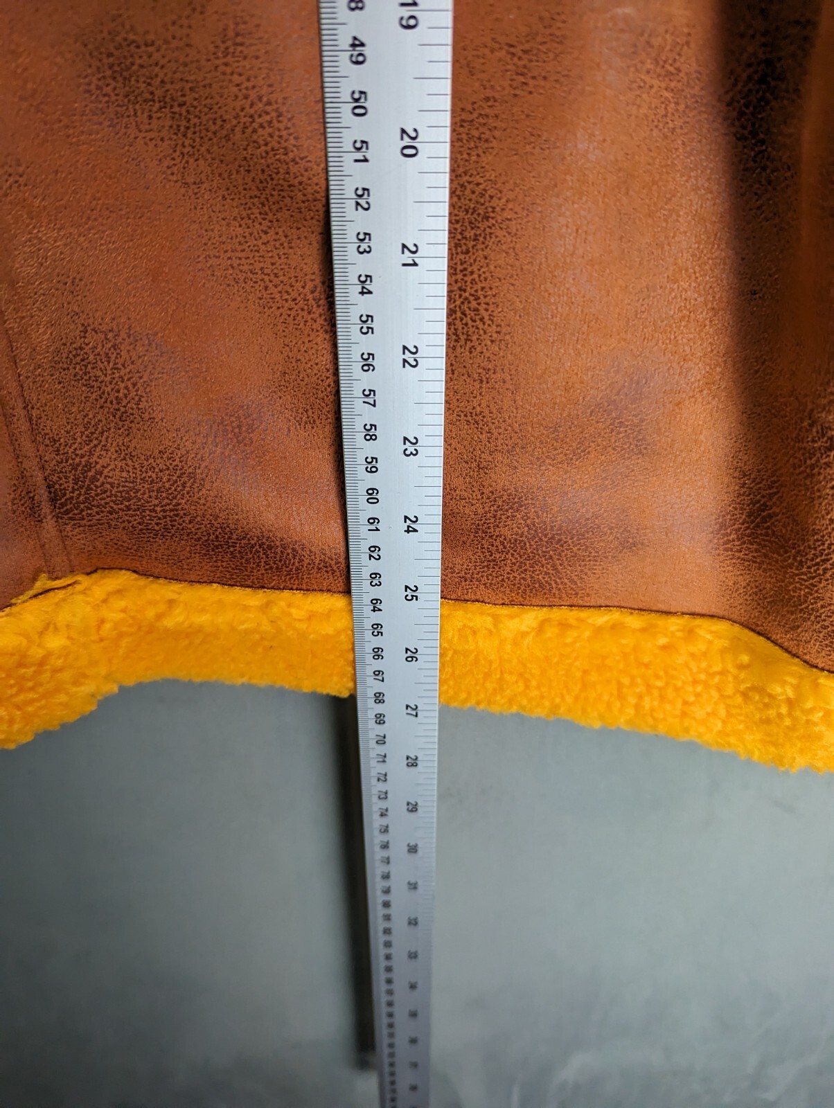 Reclaimed Vintage Aviator Jacket Size 12 Large Brown Faux Suede Oversized Unisex image 7