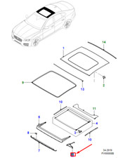 JAGUAR XF X260 Schiebedach Luftabweiser Scharnier T4N7733 NEU ORIGINAL