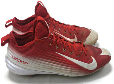 Nike Men's Red Lunar Vapor Trout Baseball Metal Cleats Size 13  65485654853