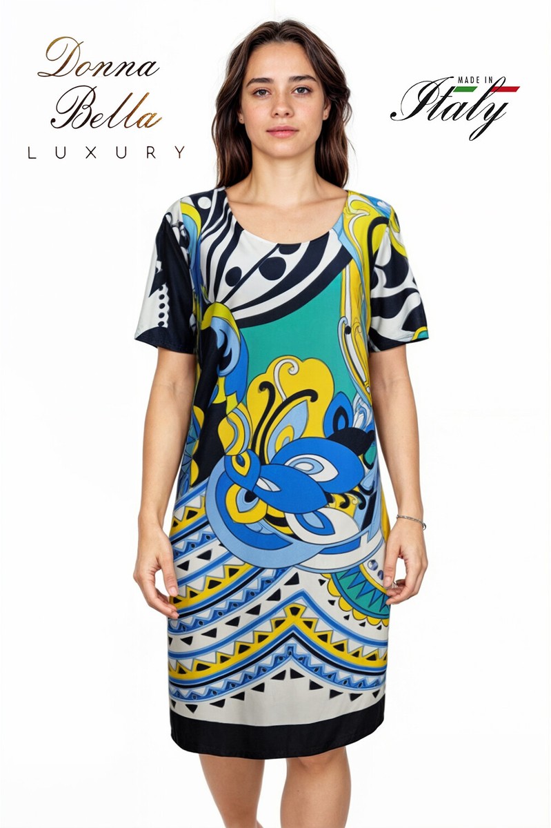 Abito vestito donna mezza manica taglie comode made in Italy DONNA