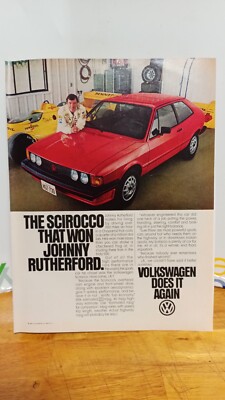 VOLKSWAGEN SCIROCCO VW 1980 ORIGINAL PRINT AD 11 X 8.5  P1