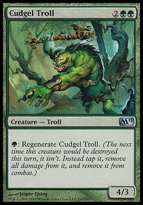 1x FOIL Cudgel Troll M11 MtG Magic Green Uncommon 1 x1 Card Cards