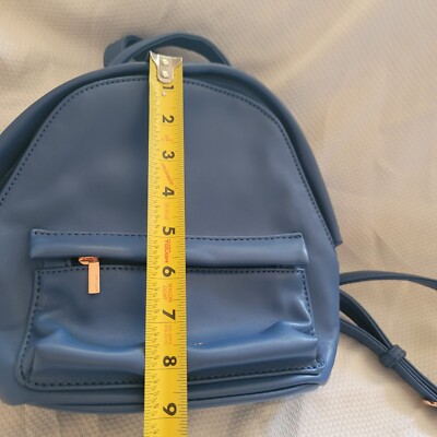 balimini vegan mini backpack MATT AND NAT BALI MINI LOOM VEGAN BLUE LEATHER MINI BACKPACK