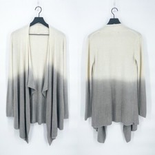 Barefoot Dreams S/M CozyChic Lite Calypso Wrap Cardigan Ombre Pearl/Pewter