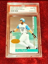 GARY SHEFFIELD 1996 LEAF SIGNATURE GOLD PRESS PROOF PSA 10 🔥 POP 1 VERY RARE 