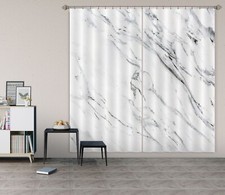 3D White Marble Texture ZHUA962 Photo Curtain Window Blockout Fabric Amy 2023