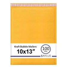 Yellow Kraft 10x13 Inch Bubble Mailers  Self Seal Padded Envelopes for Thick bo