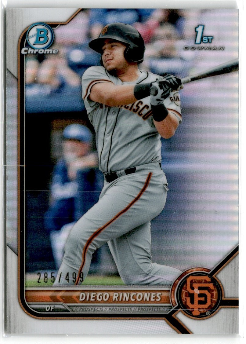 2022 Bowman Chrome Prospects Refractor Diego Rincones 285/499 #BCP-65 San