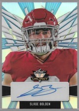 2022 Leaf Valiant Slade Bolden Rising Stock Platinum Blue Auto 2/10 Balt. Ravens