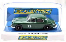 Scalextric Jaguar MK1 - Mike Hawthorn DPR W/ Lights 1/32 Scale Slot Car C4506