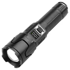 1000000LM Super Bright Zoomable Torch Flashlight Rechargeable Tactical Outdoor